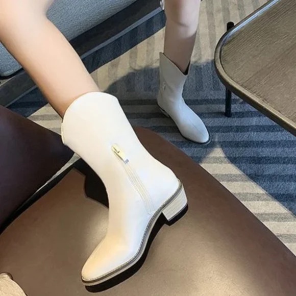 Doc Martens new side zip ankle boot chunky kitten heel boot - Picture 7 of 10